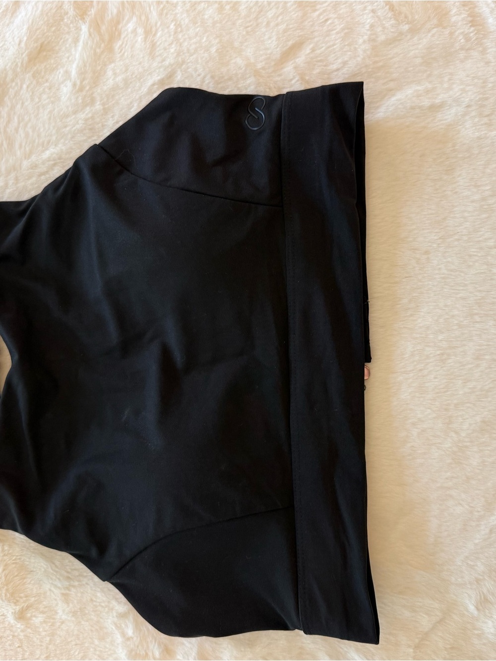 Black Women's Swim Top - Unbranded Classic Scoop